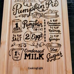 Engraved Bamboo Recipe Cutting Board
